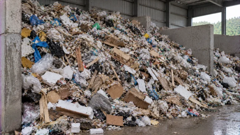 紙・木・プラスチックが混ざったRPFの原料