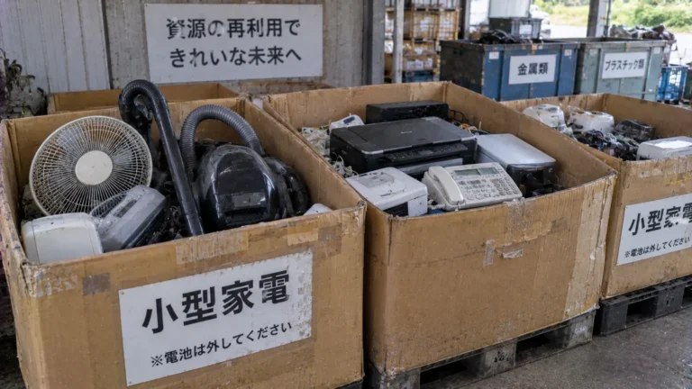 段ボール箱に入った小型家電